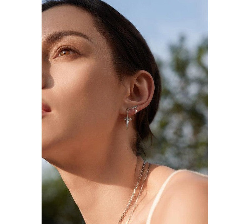 Ania Haie Silver Point Huggie Hoop Earrings