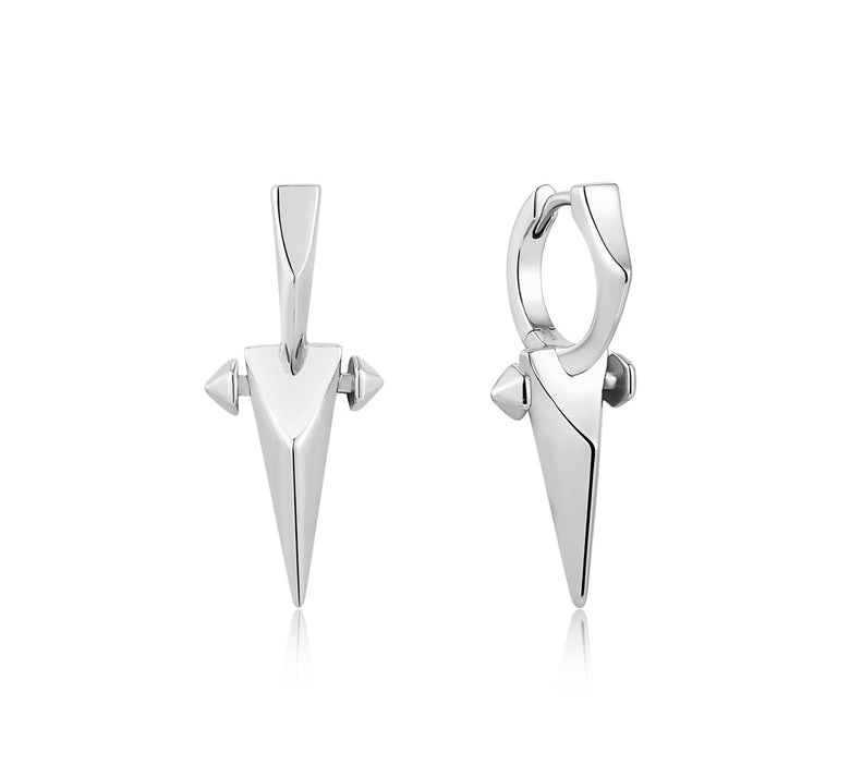 Ania Haie Silver Point Huggie Hoop Earrings
