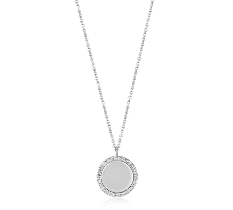 Ania Haie Silver Rope Disc Necklace