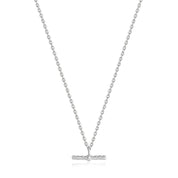 Ania Haie Silver Rope T-Bar Necklace