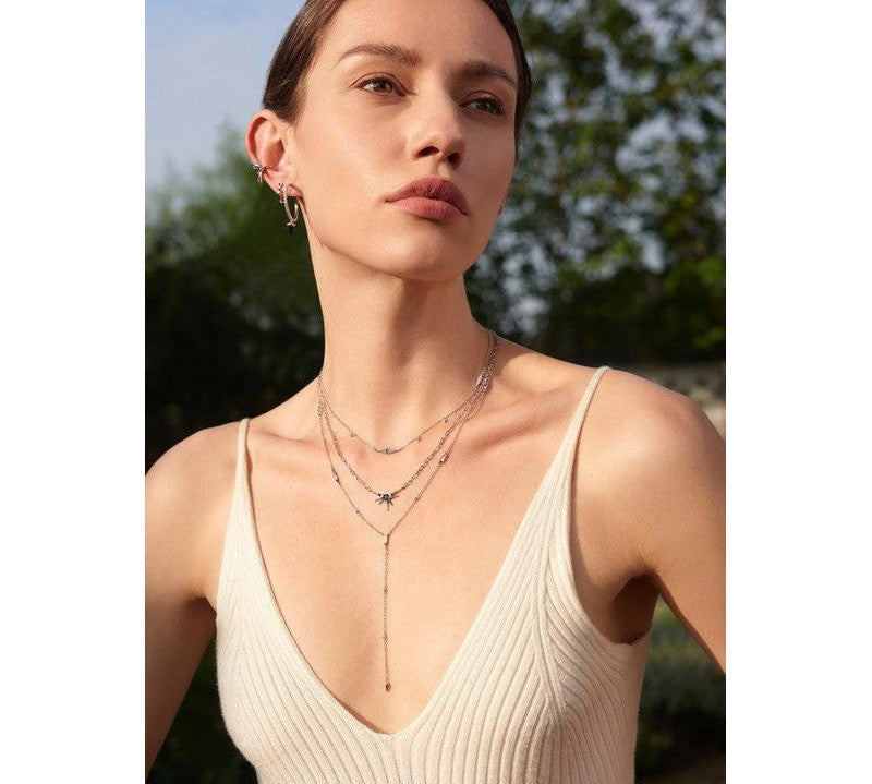 Ania Haie Silver Sparkle Spike Pendant Necklace