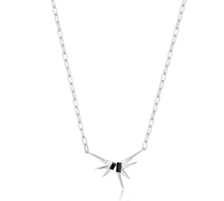 Ania Haie Silver Sparkle Spike Pendant Necklace