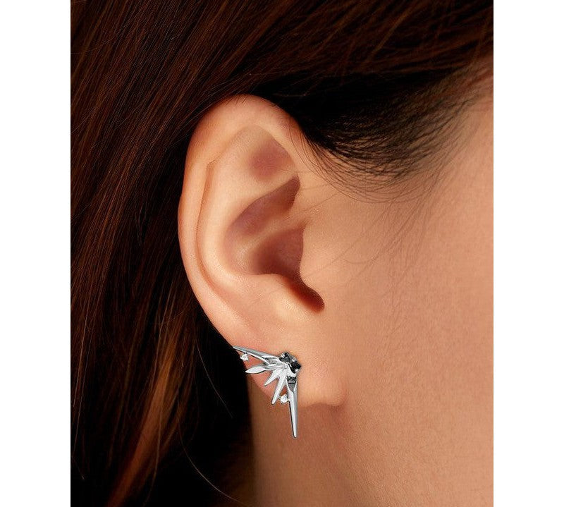 Ania Haie Silver Statement Spike Stud Earrings