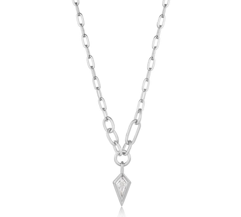 Ania Haie Sparkle Drop Pendant Chunky Chain Necklace