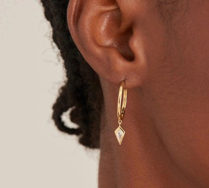 Ania Haie Sparkle Drop Pendant Hoop Earrings