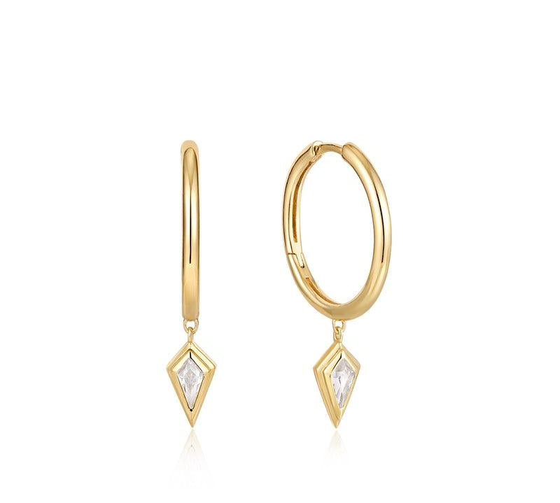 Ania Haie Sparkle Drop Pendant Hoop Earrings