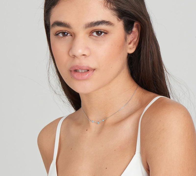 Ania Haie Turquoise Silver Link Necklace