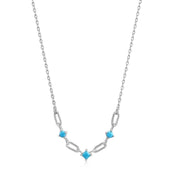 Ania Haie Turquoise Silver Link Necklace