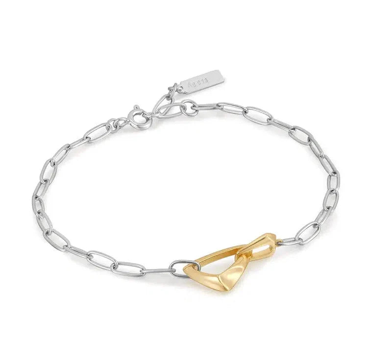 Ania Haie Zoom Silver Arrow Link Chunky Chain Bracelet