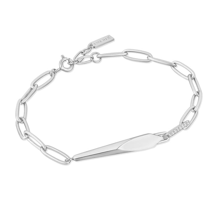 Ania Haie Zoom Silver Geometric Chunky Chain Bracelet
