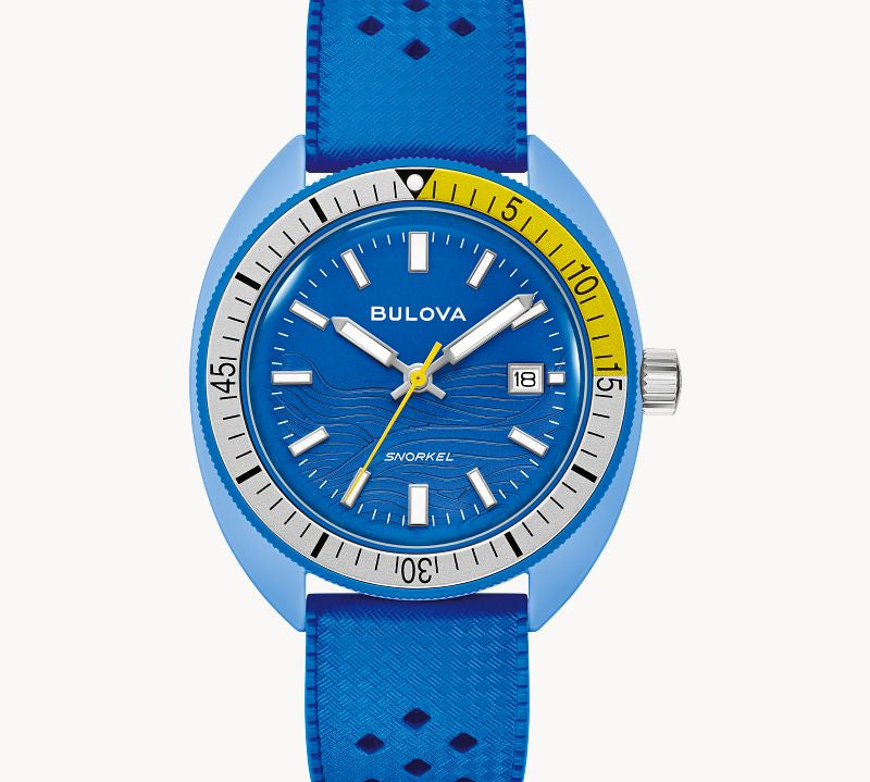 Bulova Snorkel Blue Dial HNBR Rubber Dive Watch