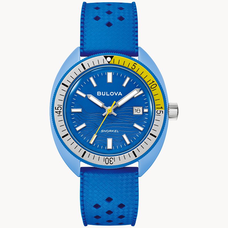 Bulova Snorkel Blue Dial HNBR Rubber Dive Watch