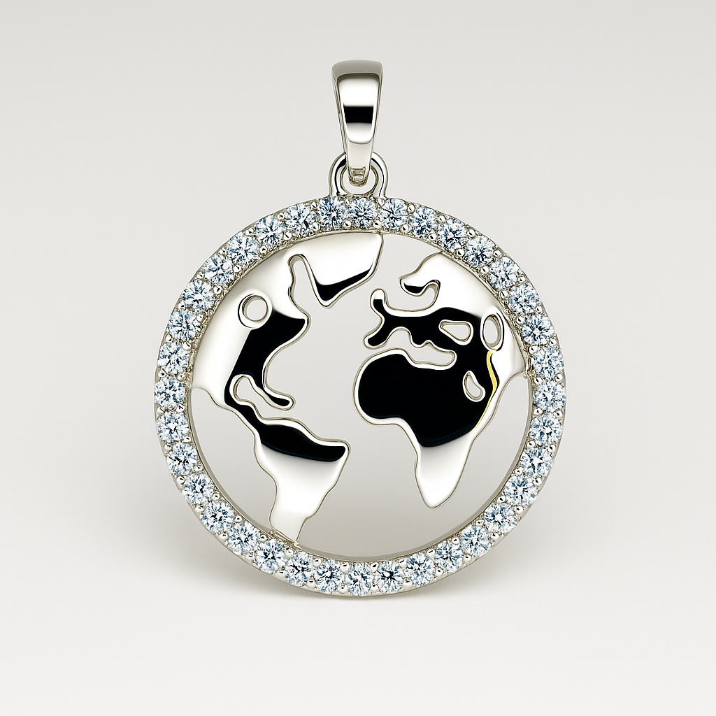 Brand Avenue 925 Silver World Pendant