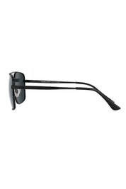 Daniel Klein Black Metal Square Aviator Sunglasses
