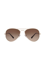 Daniel Klein Gold Aviator Sunglasses with Brown Gradient Lenses