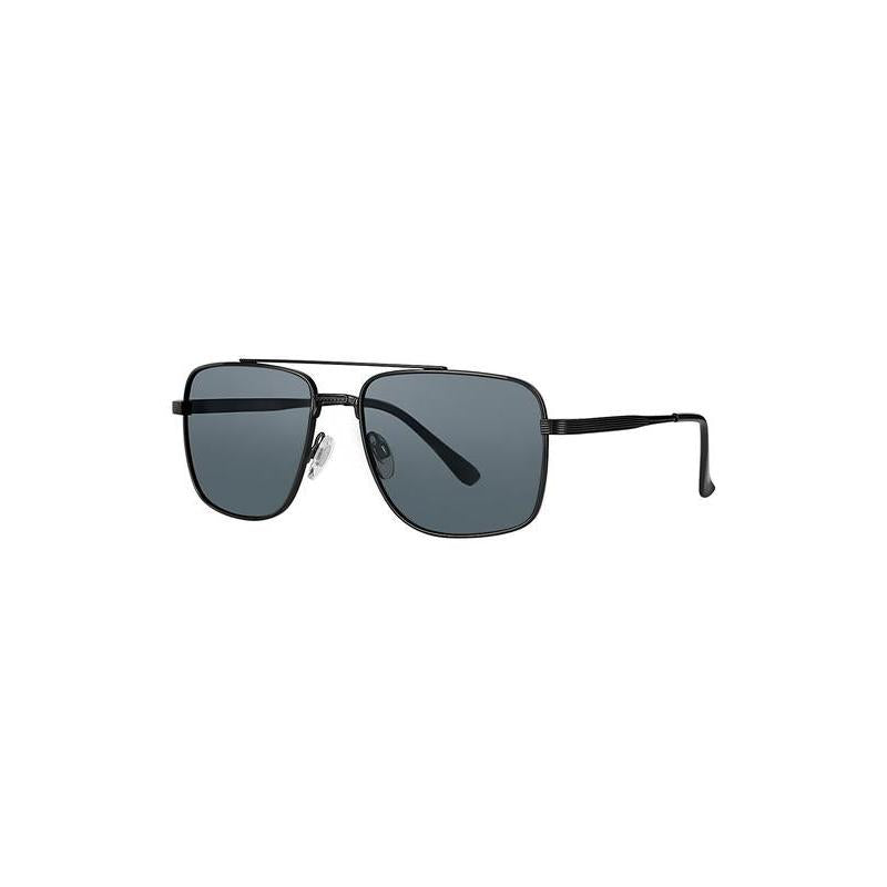Daniel Klein Black Metal Square Aviator Sunglasses