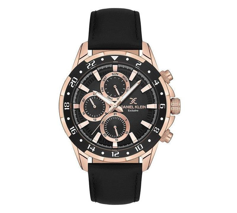 Daniel Klein Exclusive Multifunction Black Dial Watch