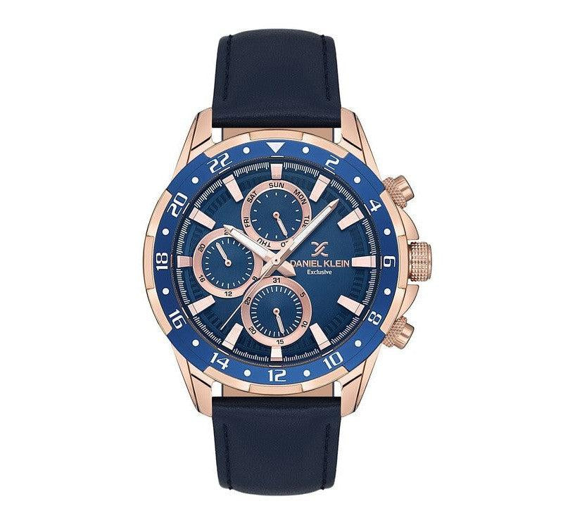 Daniel Klein Exclusive Multifunction Blue Dial Watch
