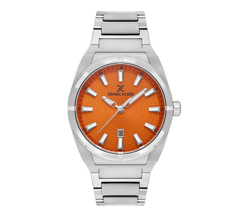 Daniel Klein Exclusive Orange Dial 3 Hands Watch