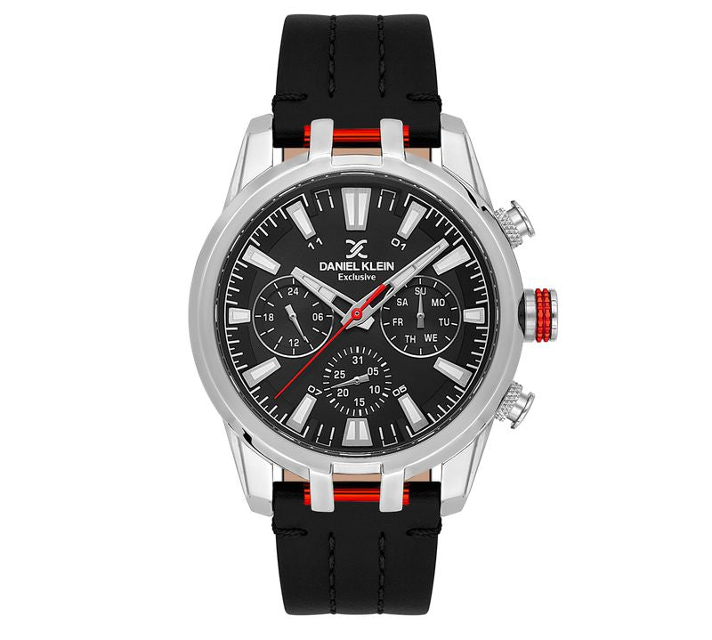 Daniel Klein Gents Black Dial Multifunction Watch