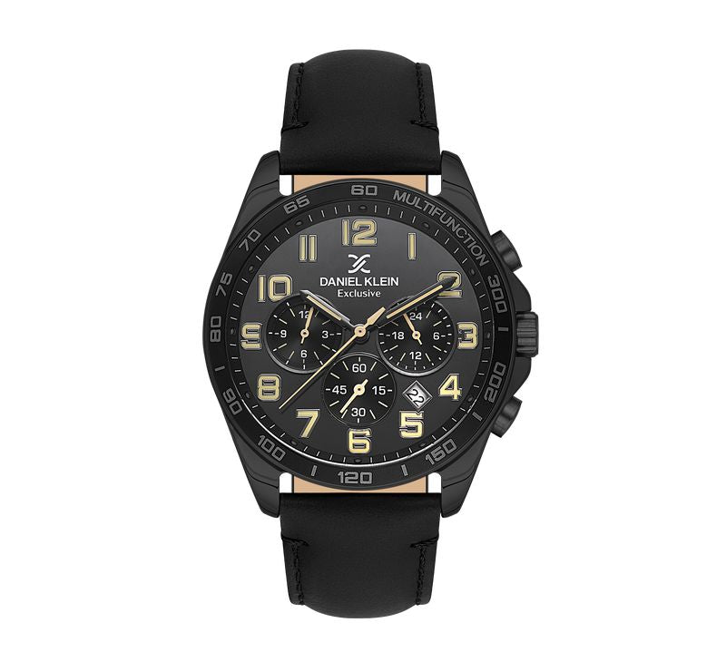 Daniel Klein Gents Black Dial Multifunction Watch