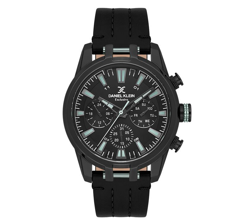 Daniel Klein Gents Black Dial Multifunction Watch