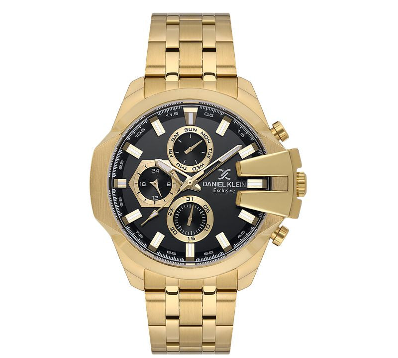 Daniel Klein Gents Exclusive Black Dial Multifunction Watch