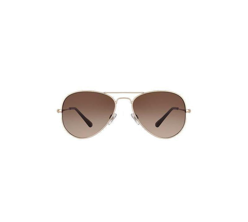 Daniel Klein Gold Aviator Sunglasses with Brown Gradient Lenses