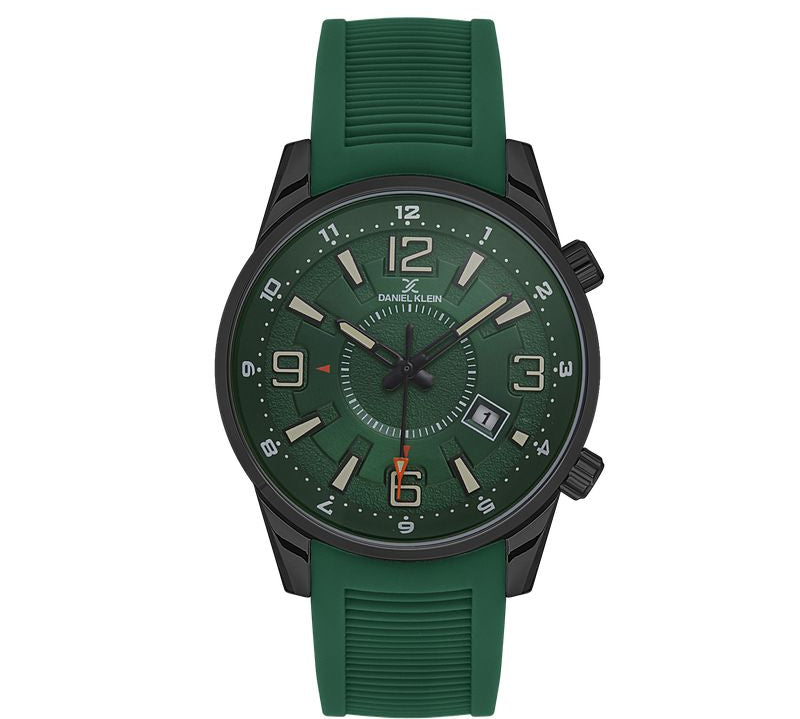 Daniel Klein IP Black Premium Green Dial 3 Hands Watch
