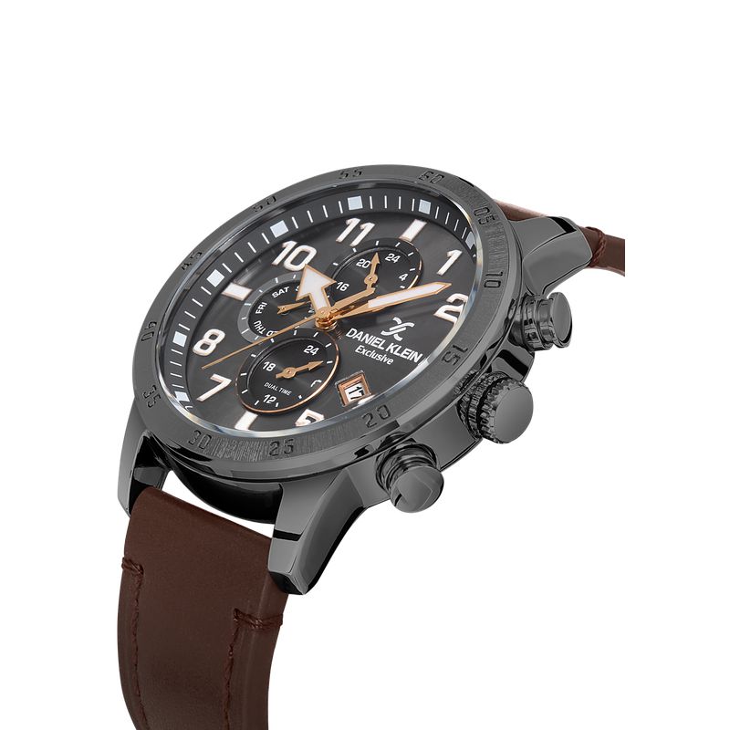 Daniel Klein IP Gunmetal Multifunction Grey Dial Watch