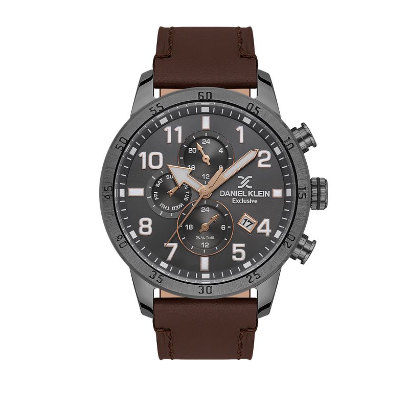 Daniel Klein IP Gunmetal Multifunction Grey Dial Watch