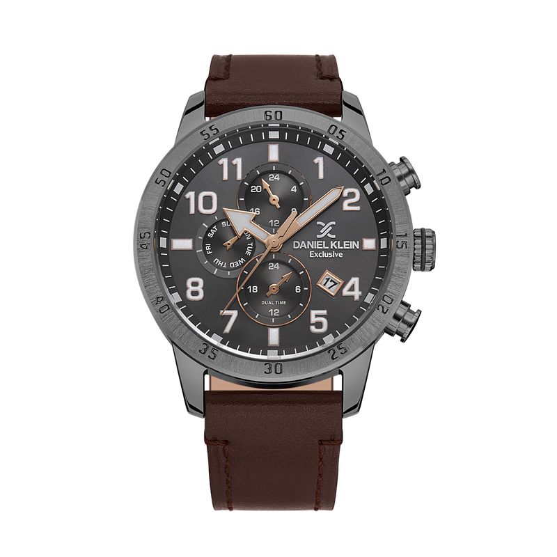 Daniel Klein IP Gunmetal Multifunction Grey Dial Watch