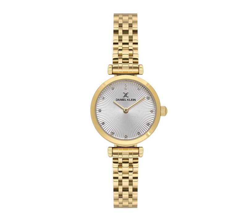 Daniel Klein Ladies 2 Hands IP Gold Watch