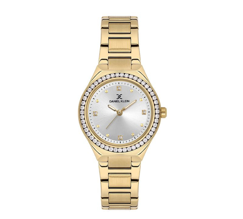 Daniel Klein Ladies 3 Hands IP Gold Watch