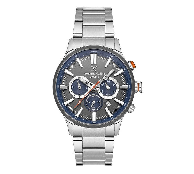 Daniel Klein Multifunction Stainless Steel Grey Dial Watch
