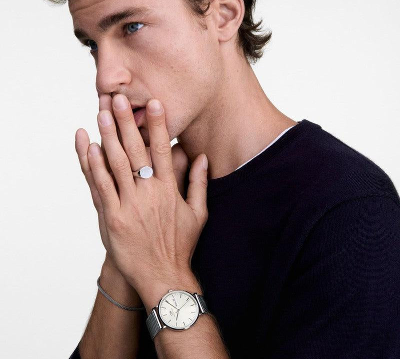Daniel Wellington Classic Day Display Sterling Champagne