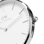 Daniel Wellington Classic Southampton Silver Eggshell White 36mm Watch