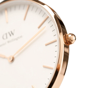 Daniel Wellington Classic Winchester Rose Gold Eggshell White 36mm Watch