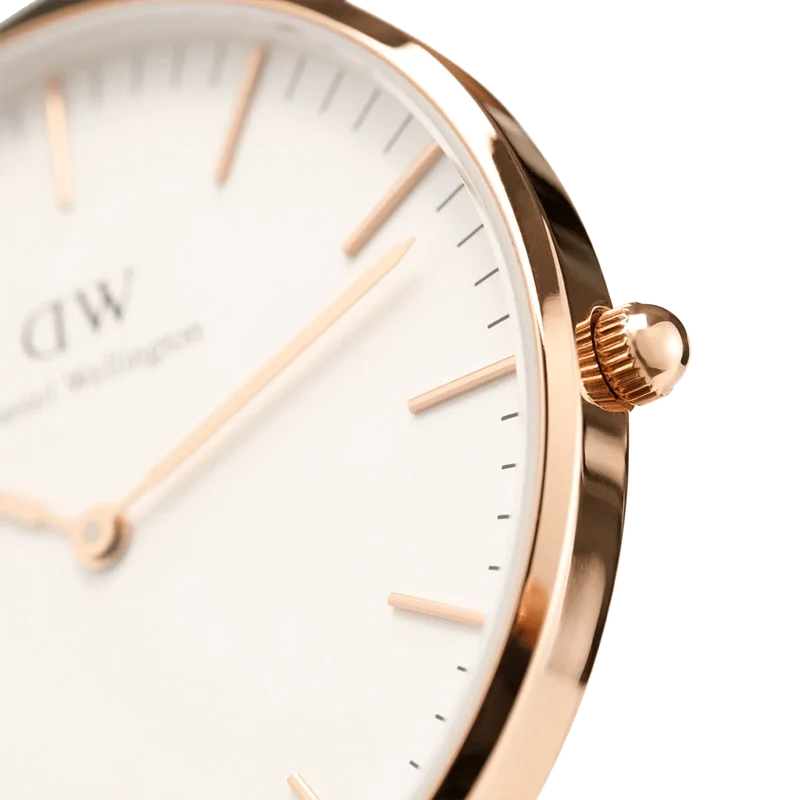 Daniel Wellington Classic Winchester Rose Gold Eggshell White 36mm Watch