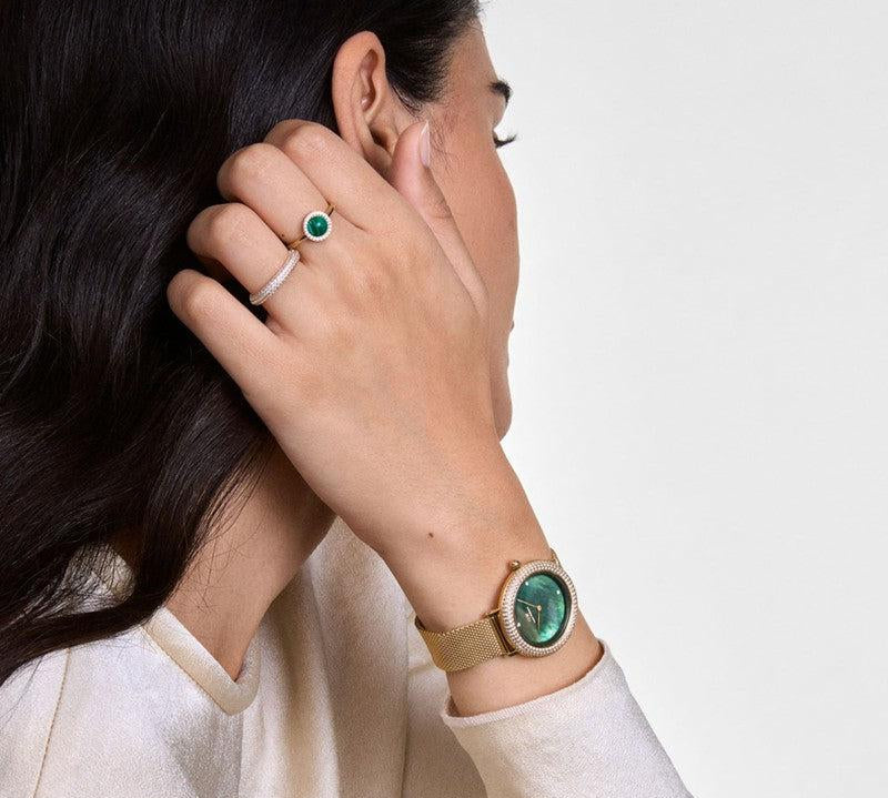 Daniel Wellington Crystalline Bezel Evergold Green