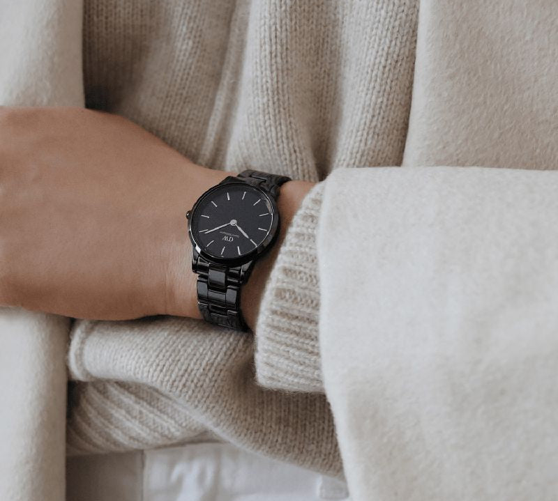 Daniel Wellington Iconic Link Black Ceramic Watch 28mm