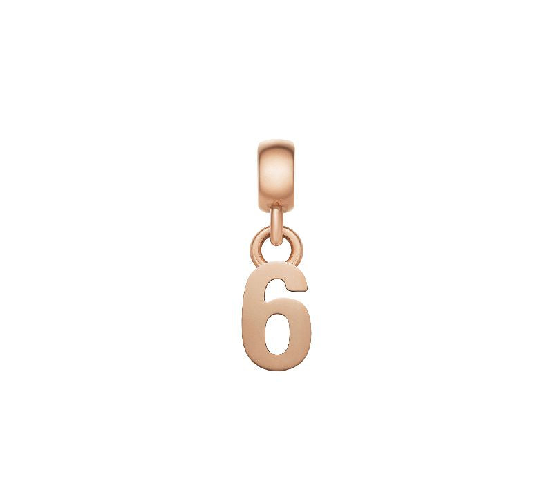 Daniel Wellington Number 6 Charm Rose Gold