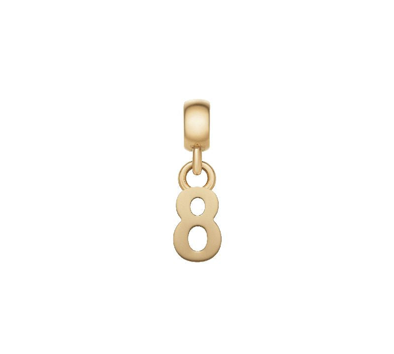 Daniel Wellington Number 8 Charm Gold