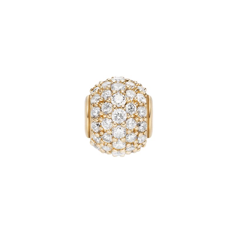 Daniel Wellington PavÃ© Orb White Crystal Charm Gold