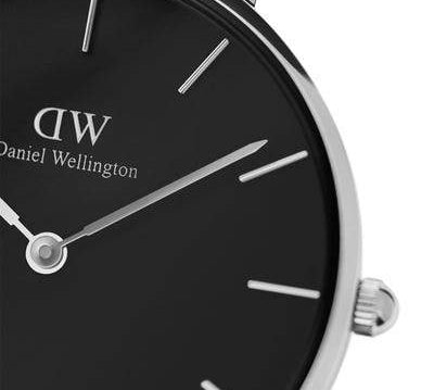 Daniel Wellington Petite Ashfield Silver Black Watch 32mm