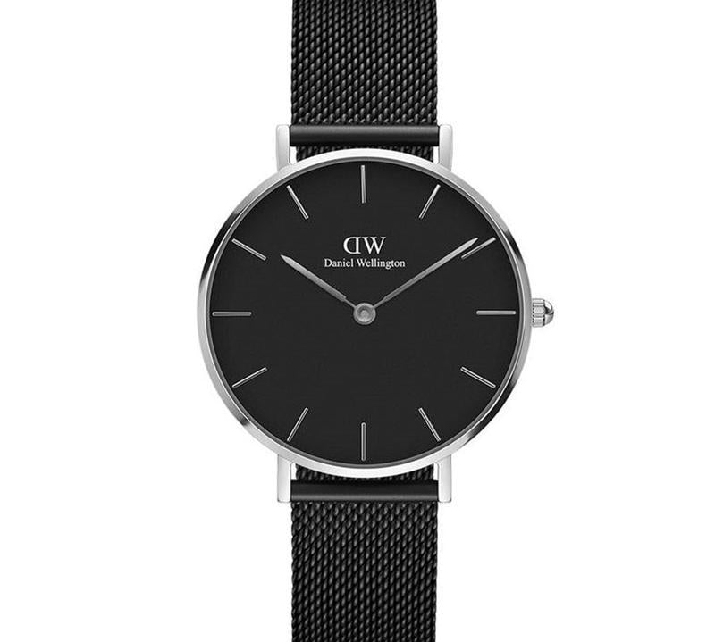 Daniel Wellington Petite Ashfield Silver Black Watch 32mm