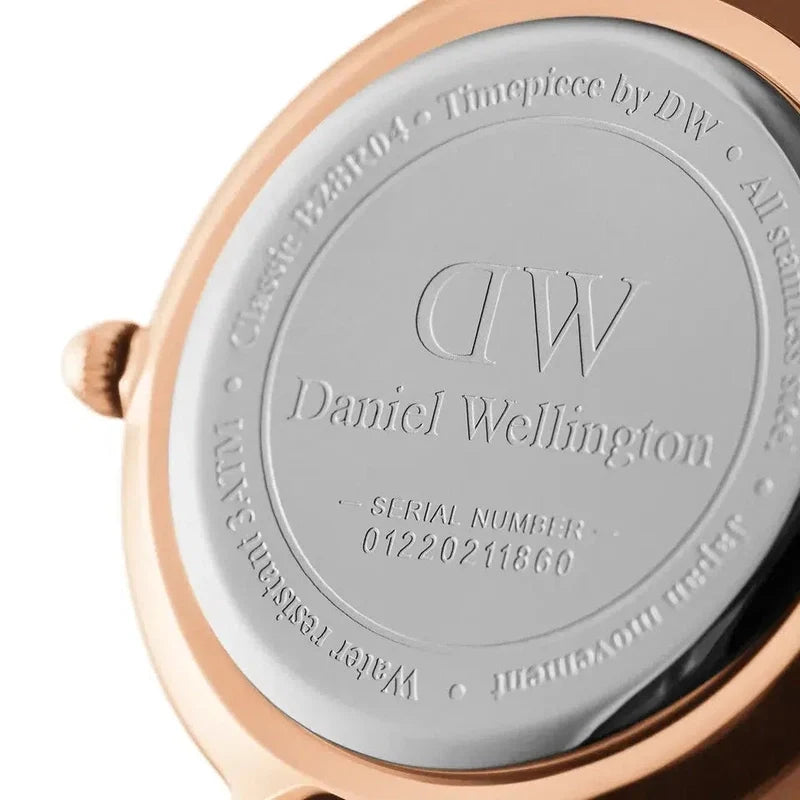 Daniel Wellington Petite Dover Rose Gold Eggshell White 28mm Watch