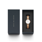 Daniel Wellington Petite Lumine 5-Link White Mother of Pearl Rose Gold 28mm Watch