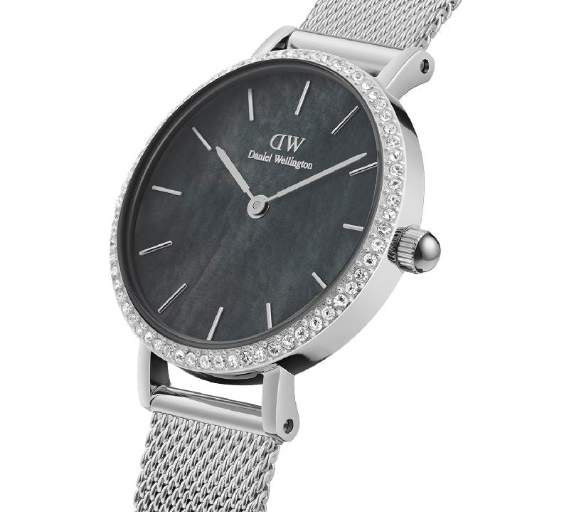 Daniel Wellington Petite Lumine Bezel Sterling Black MOP 28mm