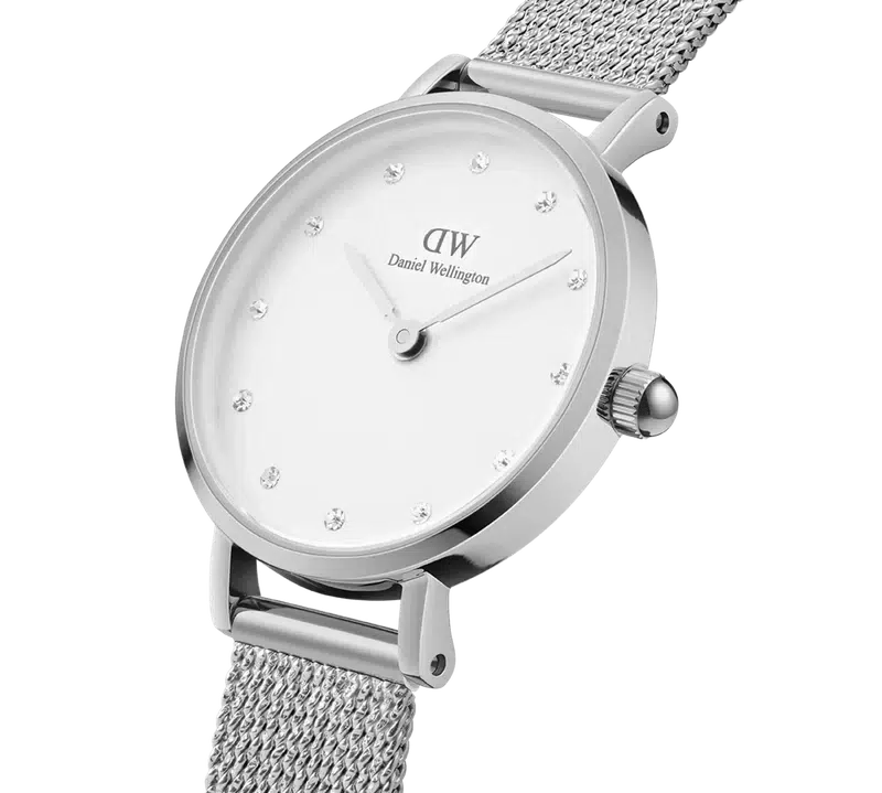 Daniel Wellington Petite Lumine Pressed Sterling Silver Watch 28mm